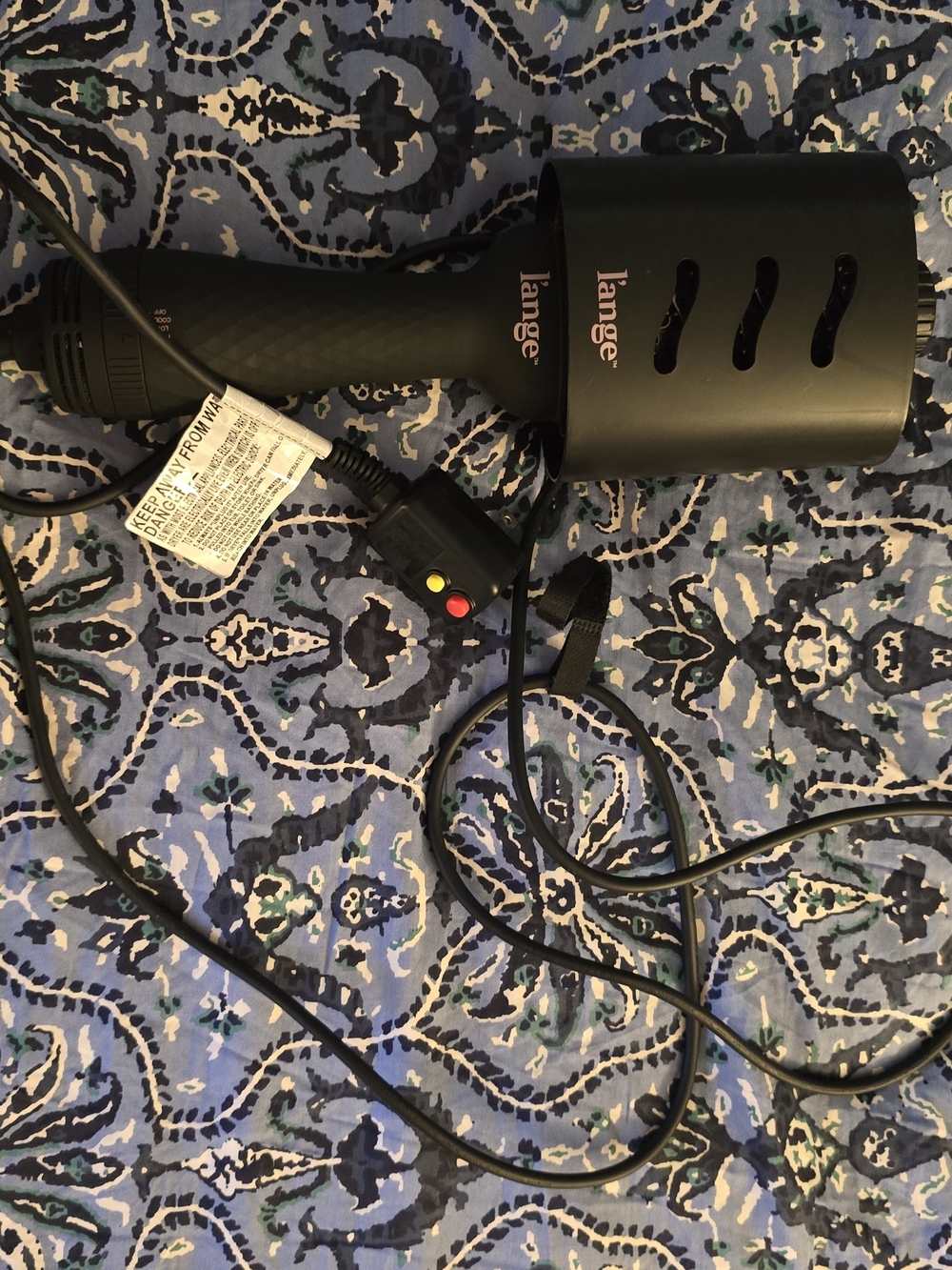 Lange Black Hair Dryer with Safety Plug